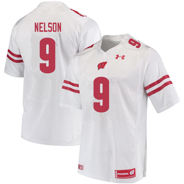 Wisconsin Badgers Men's #9 Scott Nelson NCAA Under Armour Authentic White College Stitched Football Jersey FM40C07IP